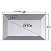 5.5" x 8.5" Silver Rectangular Plastic Dessert Plates (60 Plates) Image 2