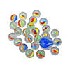 5/8" Multicolored Glass Marbles with Netted Storage Bag - 12 Sets Image 3