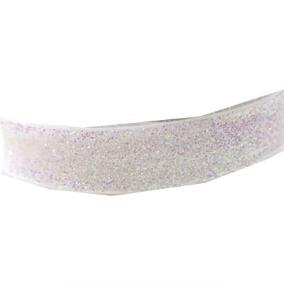 5/8" x 20 Yards Fold Over Elastic Stretch Pink Glitter Trim Image 2