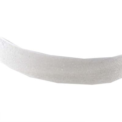 5/8" x 20 Yards Fold Over Elastic Stretch White Glitter Trim Image 2