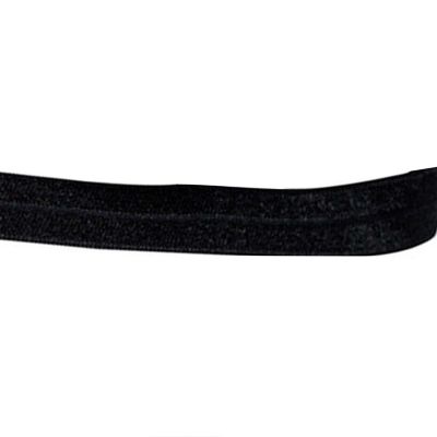 5/8" x 50 Yards Black Fold Over Elastic Sewing Trim Image 2