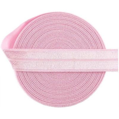 5/8 x 50 Yards Pink Fold Over Elastic Sewing Trim Image 1
