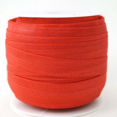 5/8 x 50 Yards Red Fold Over Elastic Sewing Trim Image 1