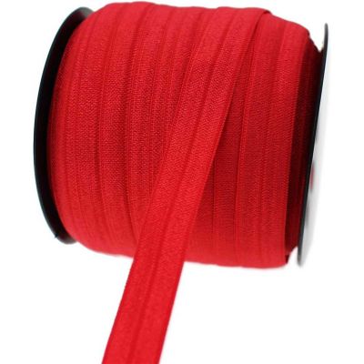 5/8 x 50 Yards Red Fold Over Elastic Sewing Trim Image 1
