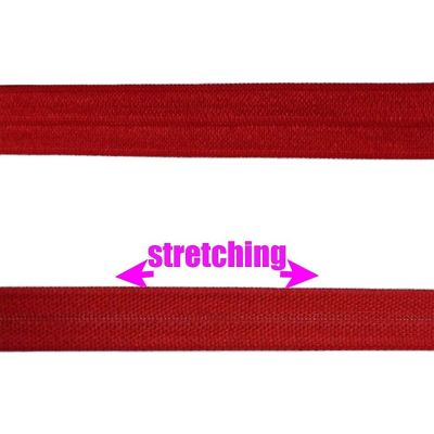 5/8 x 50 Yards Red Fold Over Elastic Sewing Trim Image 2