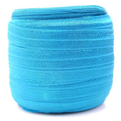 5/8 x 50 Yards Turquoise Fold Over Elastic Sewing Trim Image 1