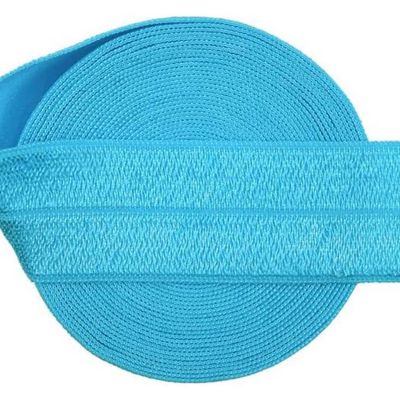 5/8 x 50 Yards Turquoise Fold Over Elastic Sewing Trim Image 1