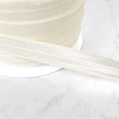 5/8 x 50 Yards White Fold Over Elastic Sewing Trim Image 2
