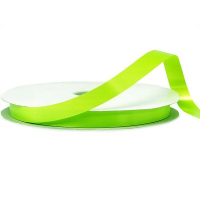 5/8"x100 yard Apple Green Polyester Satin Gift Ribbon Image 1