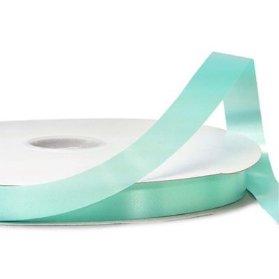 5/8"x100 yard Aqua Blue Polyester Satin Gift Ribbon Image 3