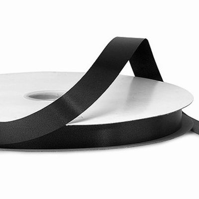 5/8"x100 yard Black Polyester Satin Gift Ribbon Image 3