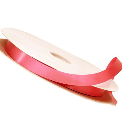 5/8"x100 yard Coral Polyester Satin Gift Ribbon Image 1