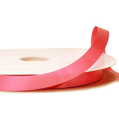 5/8"x100 yard Coral Polyester Satin Gift Ribbon Image 2