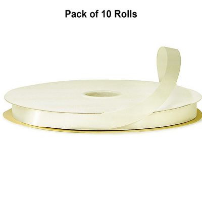 5/8"x100 yard Ivory Polyester Satin Gift Ribbon Image 1