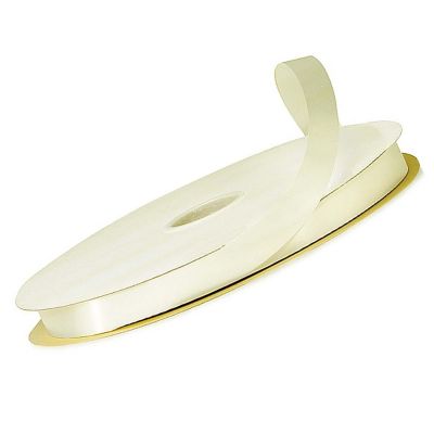5/8"x100 yard Ivory Polyester Satin Gift Ribbon Image 2