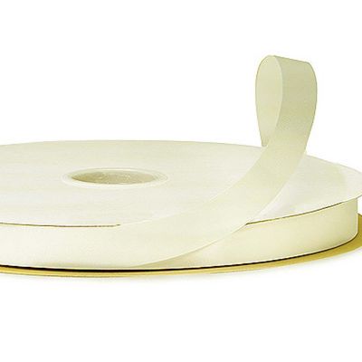 5/8"x100 yard Ivory Polyester Satin Gift Ribbon Image 3