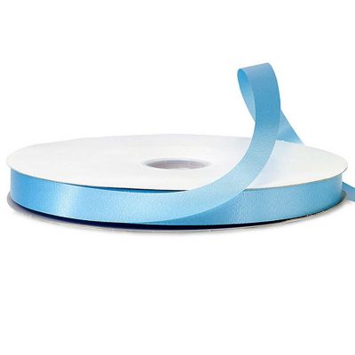 5/8"x100 yard Light Blue Polyester Satin Gift Ribbon Image 1