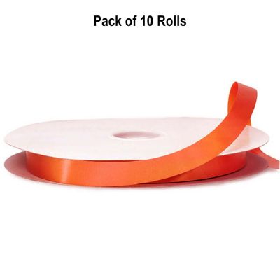 5/8"x100 yard Orange Polyester Satin Gift Ribbon Image 1