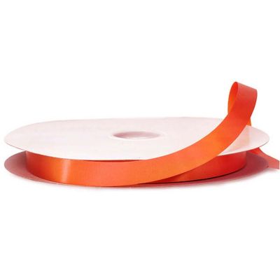 5/8"x100 yard Orange Polyester Satin Gift Ribbon Image 1