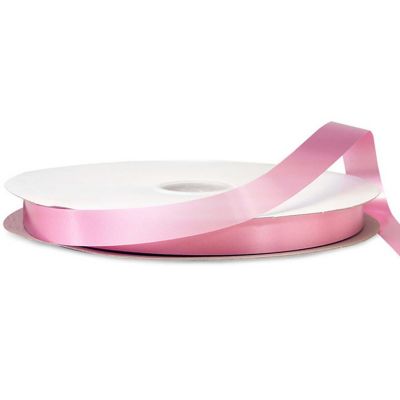 5/8"x100 yard Pink Polyester Satin Gift Ribbon Image 1