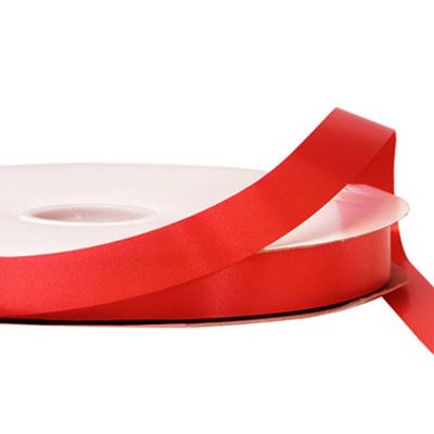 5/8"x100 yard Red Polyester Satin Gift Ribbon Image 3