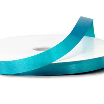 5/8"x100 yard Turquoise Polyester Satin Gift Ribbon Image 3