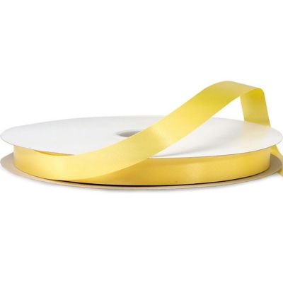 5/8"x100 yard Yellow Polyester Satin Gift Ribbon Image 1