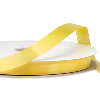 5/8"x100 yard Yellow Polyester Satin Gift Ribbon Image 3