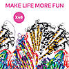 5" Bulk 48 Pc. Everyday Fun Plastic Pen on a Rope Assortment Image 1