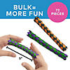 5" Bulk 72 Pc. Halloween 2-Color Woven Woodchip Finger Trap Toys Image 2