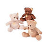 5" Classic Patchwork Brown, Biege & Pink Stuffed Bears - 12 Pc. Image 1