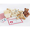 5" Classic Patchwork Brown, Biege & Pink Stuffed Bears - 12 Pc. Image 1