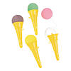 5" Classic Plastic Ice Cream Cone Shooters with Foam Ball - 12 Pc. Image 1