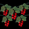 5-Count Red Grape Cluster Outdoor Patio String Light Set - 6ft Green Wire Image 1