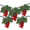 5-Count Red Grape Cluster Outdoor Patio String Light Set - 6ft Green Wire Image 1