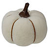 5" Cream and Brown Fall Harvest Tabletop Pumpkin Image 1