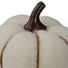 5" Cream and Brown Fall Harvest Tabletop Pumpkin Image 2