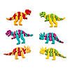 5" Dinosaur Tyrannosaurus Rex & Triceratops Articulated Fidget Toys - 6 Pc. Image 1