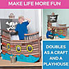 5 Ft. 10&quot; x 4 Ft. 8 1/2&quot; Color Your Own Pirate Ship White Cardboard Playhouse Image 2