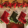 5 Ft. 5" Poinsettia Christmas Flower Red Polyester Garland Image 2