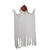 5 Ft. 6" Hanging Animated White Robe Pumpkin Man Halloween Decoration Image 1