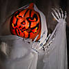 5 Ft. 6" Hanging Animated White Robe Pumpkin Man Halloween Decoration Image 4