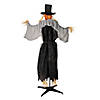 5 Ft. 8" Animated Head Turning Pumpkin Scarecrow Halloween Decoration Image 2