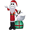 5 Ft. Airblown<sup>&#174;</sup> Inflatable Light-Up The Nightmare Before Christmas Jack & Zero Yard Decoration Image 1