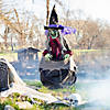 5 Ft. Animated Witch with Cauldron Standing Halloween Decoration Image 1