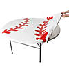 5 Ft. Baseball Round Fitted Disposable Plastic Tablecloth Image 1