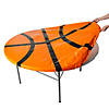 5 Ft. Basketball Round Fitted Disposable Plastic Tablecloth Image 1