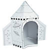 5 Ft. Color Your Own Rocket Spaceship White Cardboard Playhouse Image 1