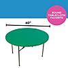 5 Ft. Green Fitted Round Solid Color Disposable Plastic Tablecloth Image 2