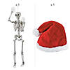 5 Ft. Large Posable Santa Skeleton Halloween Decoration Image 1